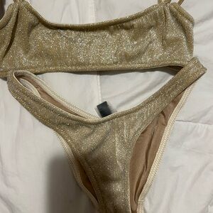 SOLD TRIANGL gold bikini